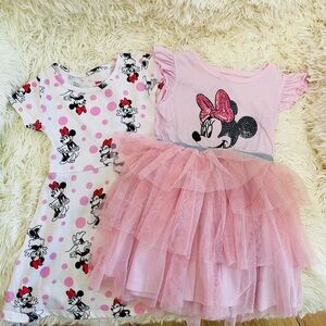 Disney Minnie Mouse Pink and White Kids Dresses
